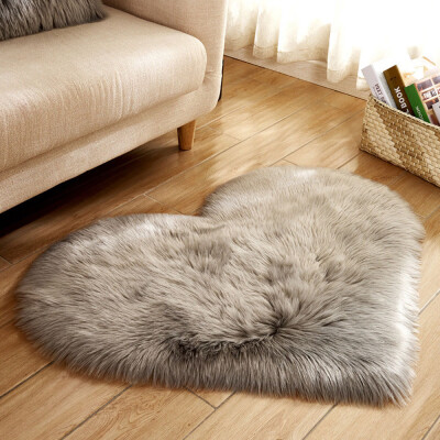 

Toponeto Wool Imitation Sheepskin Rugs Faux Fur Non Slip Bedroom Shaggy Carpet Mats