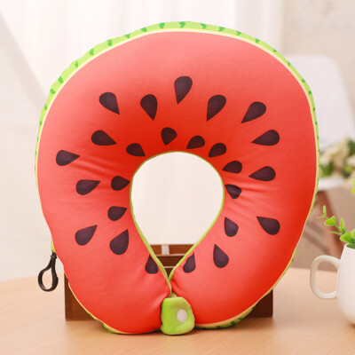 

New Small Fresh Cartoon U-Shaped Pillow Cute Fruit Neck Pillow Foam Particles Neck Pillow