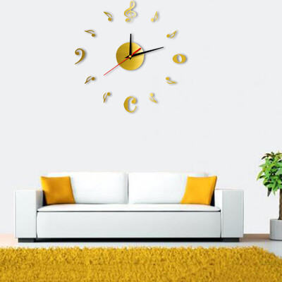 

Gobestart Acrylic Modern DIY Wall Clock 3D Mirror Surface Sticker Home Office Decor