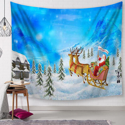 

Siaonvr Christmas Tapestry Santa Print Wall Hanging Tapestry Art Home Decor