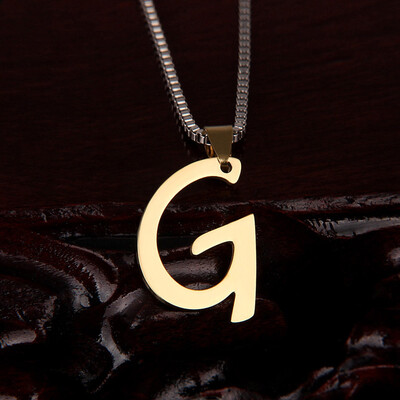 

A-Z 26 Letters Gold Colors Pendant Necklaces Women Choker Necklace Jewelry