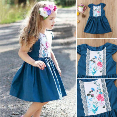 

Toddler Baby Girls Summer Princess Floral Party Swing Dress Sundress Clothes
