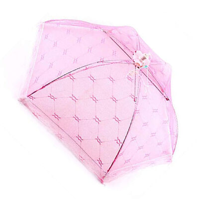 

Lace Sexangle Foldable Food Cover Umbrella Screens Protection FliesBugs for HomePicnicsBBQ Random Color