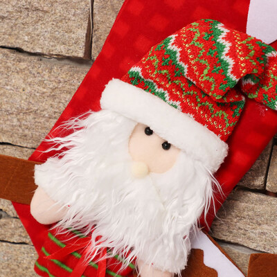 

Tailored Happy New Year Christmas Stocking Sock Candy Gift Bag Xmas Tree Hanging Ornament