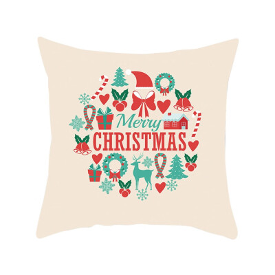 

Siaonvr Merry Christmas Pillow Cases Nordic Sofa Cushion Cover Home Decoration