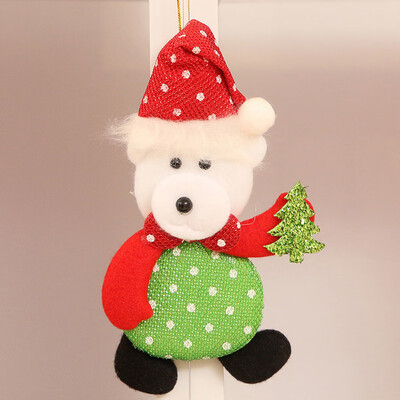 

Toponeto Christmas Ornaments Gift Santa Claus Snowman Tree Toy Doll Hang Decorations