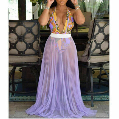 

Women Sexy Swimwear Bikini Beach Sarong Dress Cover Up Sheer Wrap Skirts