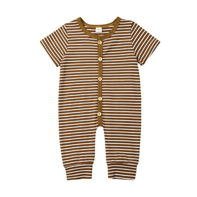 

Newborn Baby Girl Boy Striped Romper Jumpsuit One-Piece Outfit Clothes 0-18M