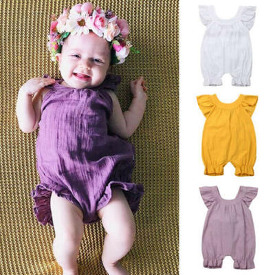 

Newborn Infant Baby Girls Clothes Sleeveless Rompers Jumpsuits One Piece Outfit