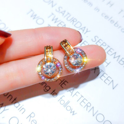 

New Fashion Full Zirconia Wedding Earring