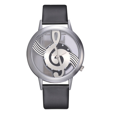 

Popular hollowed out musical instrument mirror fashion watch wish new female models transparent watch