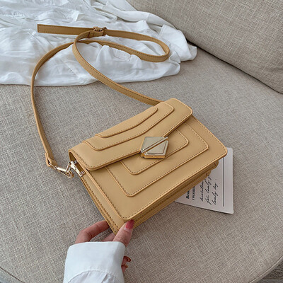 

Advanced sense bag foreign air female bag 2019 new wave Korean version of the wild texture Messenger bag simple fashion small square bag