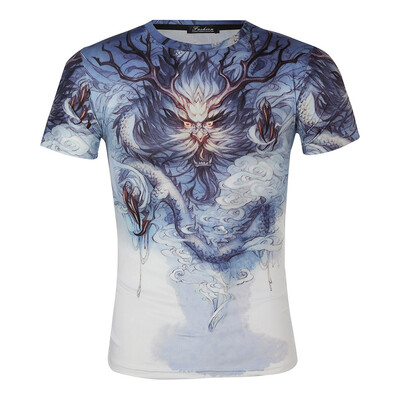 

Toponeto Mens Funny 3D Printing Fitness Elastic Short Sleeve T-shirt Top Blouse