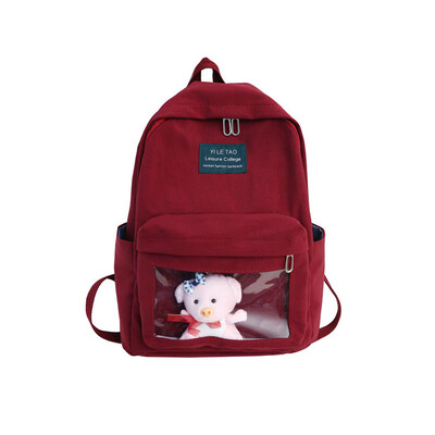 

Shoulder bags are ancient girlsschoolbags Korean version of University&high school students transparent campus ins wind Backp
