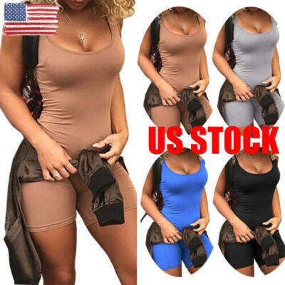 

US Women Ladies Clubwear Shorts Playsuit Bodycon Party Jumpsuit&Romper Trousers