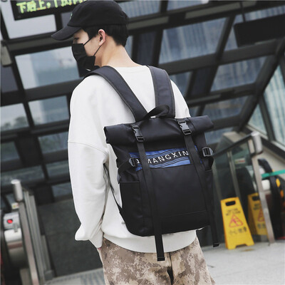 

Schoolbag womens Korean high school simple canvas double-shoulder bag Parkson-based casual backpack male college students