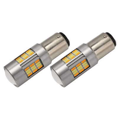 

2Pcsset 1157 62SMD Car Amber White Light Bulb Switching Turn Signal Parking Daytime Running Light