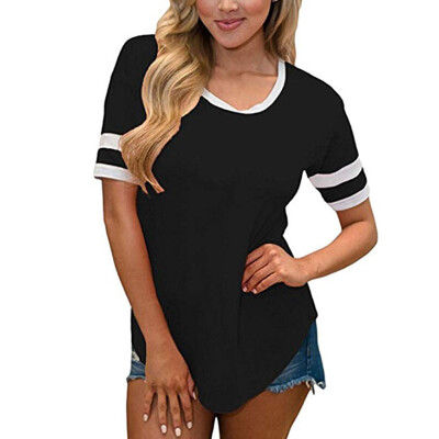 

Nomeni Women Summer Casual Short Sleeve Round Neck Tunic T-Shirt Tops Blouse
