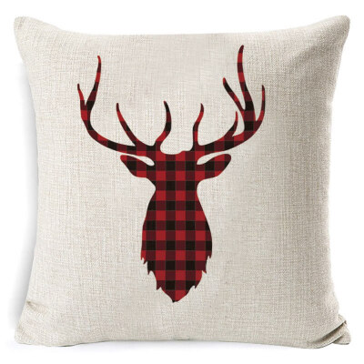 

Christmas Cushion Cover Merry Christmas Pillow Cases Linen Holiday Sofa Cushion Cover Home Decor