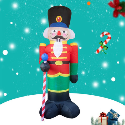 

Siaonvr Nutcracker Christmas Inflatable LED Light Up Decor Outdoor Holiday Decoration