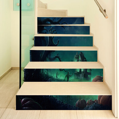 

〖Follure〗Halloween 3D Sticker Crow Tombstone Staircase Sticker Waterproof Wall Sticker
