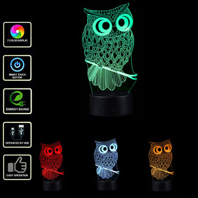 

〖Follure〗LED 3D Illuminated Lamp Optical Illusion Desk Night Light With 7 Color Changing