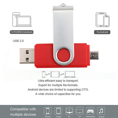 

USB Flash Drive 32G USB 20 Micro USB Pen Drive Memory Stick U Disk with Caps for Both Computers&Android Devices