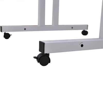 

Metal Mobile Computer Desk Height Adjustable Stand Up Desk Black Color NEW