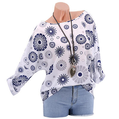 

Women Autumn Fashion Pullover Tops O Collar Casual Blouse Loose Costume
