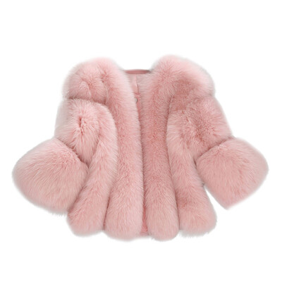 

Toponeto Women Fashion Solid Jackets Fur Short Stitching Button Faux Fur Coat