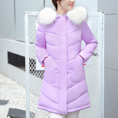 

Toponeto Fashion Women Winter Warm Cotton Hooded Winter Long-Sleeved Overcoat