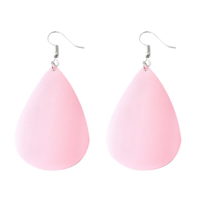 

Fashion Teardrop Faux Leather Charm Ear Drops Dangle Hook Earrings Women Jewelry