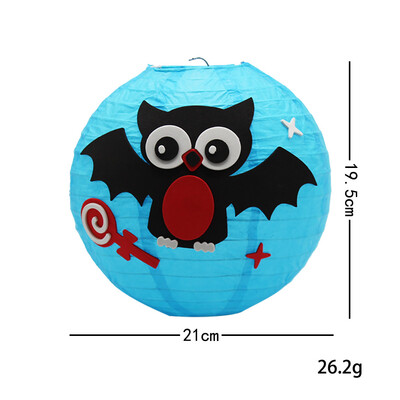 

〖Follure〗Halloween Decorations Hanging Paper Lanterns with LED Light Halloween Party Supplies Decor Paper Lantern