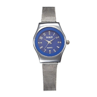

Fashion Stainless Steel Mesh Band Watch Women Alloy Case Quartz Wrist Watch