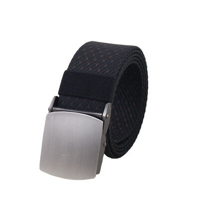 

Trend new Unisex belt fashion high quality Jacquard Nylon Alloy Automatic buckle Men belt outdoor casual sport Men & Women belt