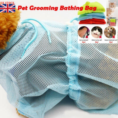 

Pet Grooming Restraint Mesh Bag For Bath Washing Nails Cutting Cleaning Bags UK