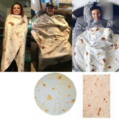 

New Burrito Blanket Throw Tortilla Texture Soft Fleece Throw Blanket Super Soft