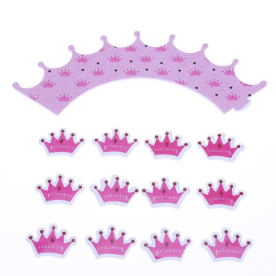 

24pcs Princess Crown Cupcake Wrapper Topper Picks Baby Girl Birthday Party