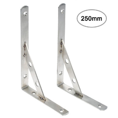 

2pcs Triangular Bracket Stainless Steel Triangular Support Bracket Set of 2pcs Shelf Brackets Microwave Oven Rack Supporting Frame