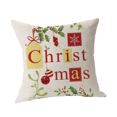 

Siaonvr Cotton Linen Christmas Xmas Socks Pillow Case Throw Cushion Cover Home Decor