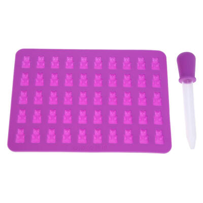 

50 Grids Bear Silicone Chocolate Candy Cake Mold Ice Cube Tray Baking Mould