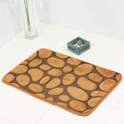 

Gobestart Rugs Pebble Memory Foam Bath Mat Carpet Floor Mats Kitchen Bathroom Carpet Decor