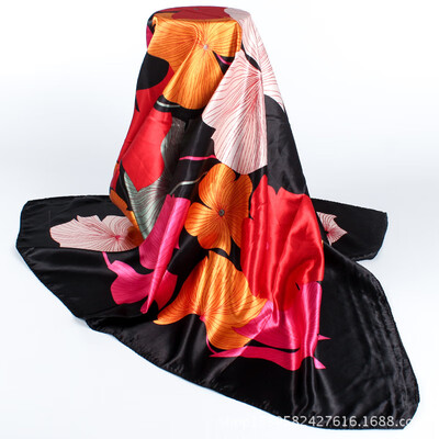 

Korean version of the silk scarf large square scarf satin scarf chain large square factory outlet
