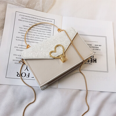 

Ins Red Sequin Chain Bag Women 2019 New Korean Joker Single Shoulder Small Square Bag Handheld Messenger Bag