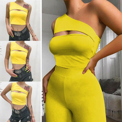 

Fashion Women Casual Sleeveless Tank Tops Vest Blouse Crop Top Short T Shirt