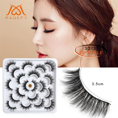 

〖Follure〗10 Pairs Of 3D Mink Fur With Soft Long Curly And Warped Many Layer Eyelashes