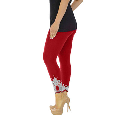 

Tailored Women Sport Yoga Print Workout Mid Waist Running Pants Fitness Elastic Leggings