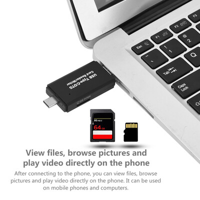 

Greensen Type C USB30 Micro USB Multifunction 30 SDTF Card Reader For Phone PC Type C Card ReaderCard Reader