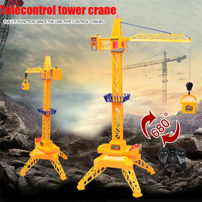 

YIWULADIY Electric Tower Crane Remote Control Engineering Vehicle Toy Set Kid Gifts