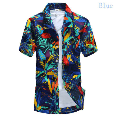 

Men Aloha Hawaiian Shirts Short Sleeve Holiday Summer Fancy Beach Tops Plus Size